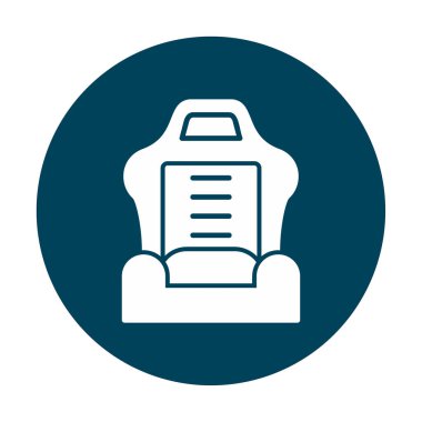 araba koltuğu simgesi, vektör illüstrasyonu 