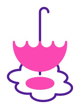 şemsiye simgesi vektör illüstrasyonu 