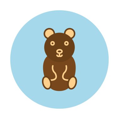  Oyuncak Ayı simgesi vektörü, illüstrasyon