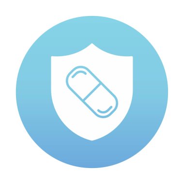 medical shield icon vector illustration 