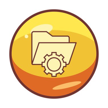 Basit Veri Yönetimi simgesi, vektör illüstrasyonu