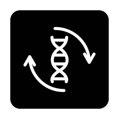 DNA ikon vektör çizimi molekülü