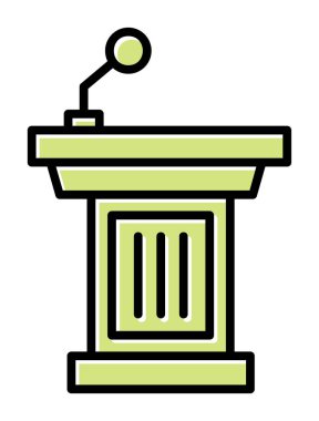 Podyum simgesinin vektör illüstrasyonu 