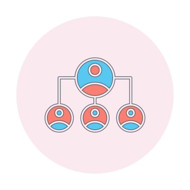 Basit Organizasyon hiyerarşisi simgesi, vektör illüstrasyonu