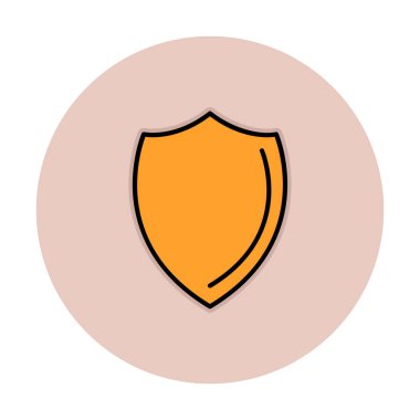 Kalkan düz kutsal kişilerin resmi. Vektör çizim