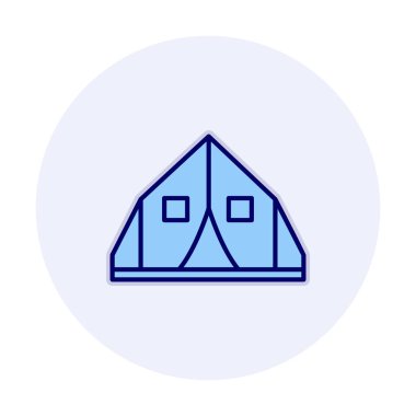 çadır simgesi, vektör çizimi  