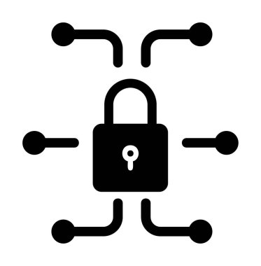 Ağ güvenlik simgesi, vektör çizim 