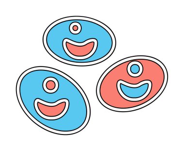 Kan hücreleri düz çizgi simgesi