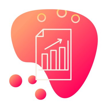 büyüyen grafik, bar grafiği vektör çizimi