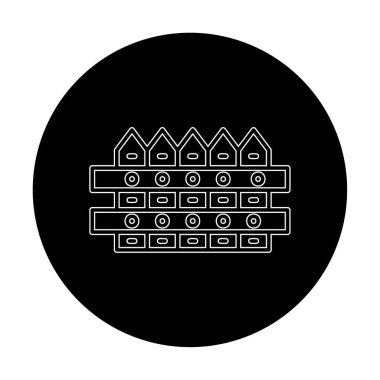 çit web simgesi, vektör çizim 