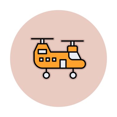 Askeri Heliciopter vektör ikonu. biçim düzdür  