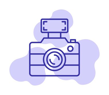 fotoğraf makinesi simgesi, vektör illüstrasyonu