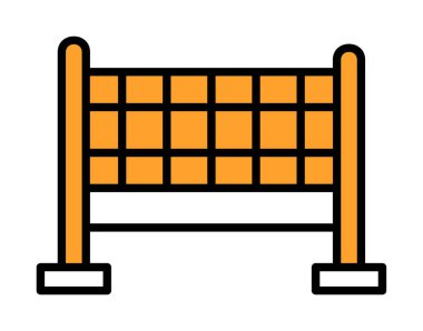 voleybol net simge vektör çizim