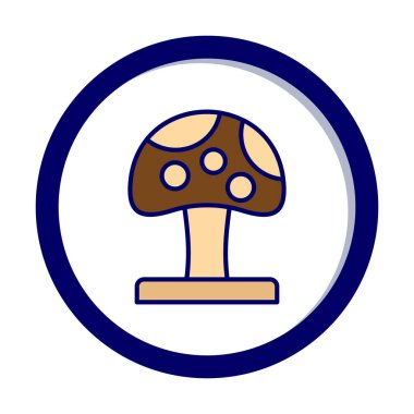 Mushroom icon, vector illustration simple design