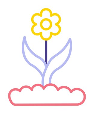 çiçek vektör simgesi. Basit tasarım