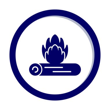 Basit şenlik ateşi simgesi, vektör illüstrasyonu