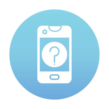 Yardım veya mobil destek simgesi, vektör illüstrasyonu 