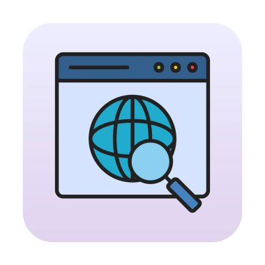 Web tarayıcı simgesi, vektör illüstrasyonu basit tasarım