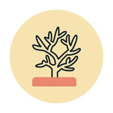 Mercan simgesi vektör illüstrasyonu