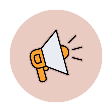 megafon ikonu. Hoparlör vektör illüstrasyonu. düz dizayn