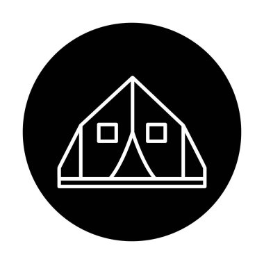 çadır simgesi, vektör çizimi  