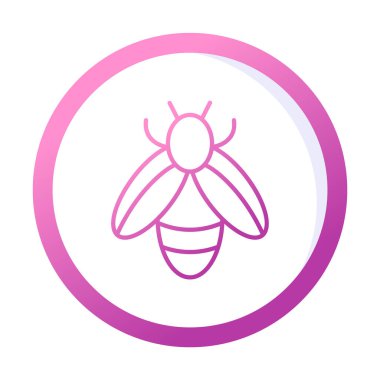 Şirin Arı simgesi, vektör çizim        