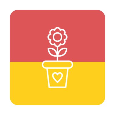 çiçek saksısı vektör illüstrasyonu