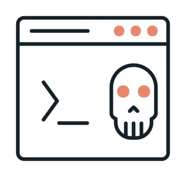 bilgisayar terminali simgesi, vektör illüstrasyonu basit tasarım