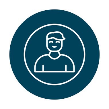 Profil simgesi vektör illüstrasyonu