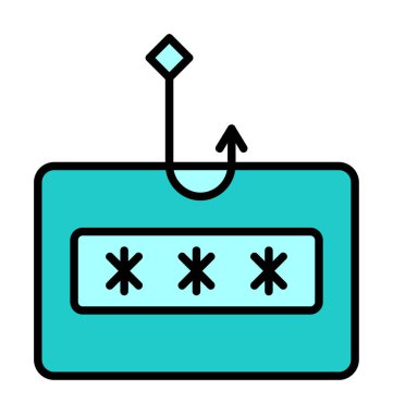  phishing satır simgesi vektör çizimi 