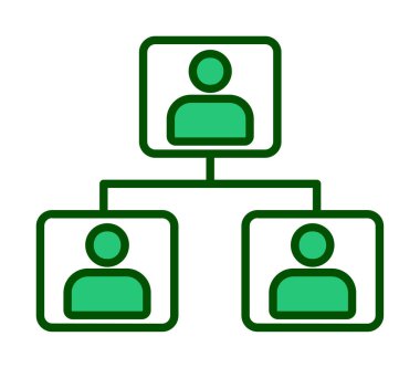 Basit ağ simgesi, vektör illüstrasyonu