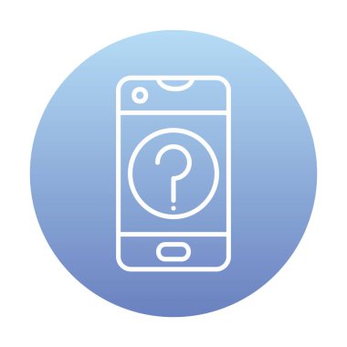 Yardım veya mobil destek simgesi, vektör illüstrasyonu 