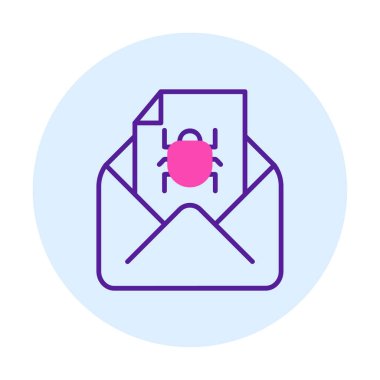 Basit çöp posta harfi simgesi, vektör illüstrasyonu