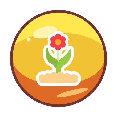 çiçek vektör simgesi. Basit tasarım