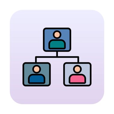 Basit ağ simgesi, vektör illüstrasyonu