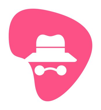 Basit Incognito simgesi, vektör illüstrasyonu