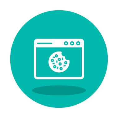 Basit Web Kurabiyeleri simgesi, vektör illüstrasyonu