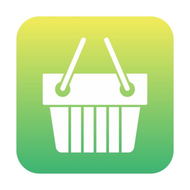 Alışveriş sepeti ikonu vektör illüstrasyonu 