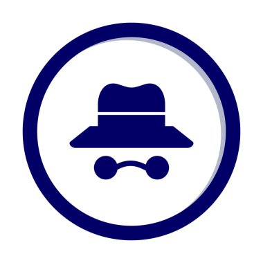 Basit Incognito simgesi, vektör illüstrasyonu