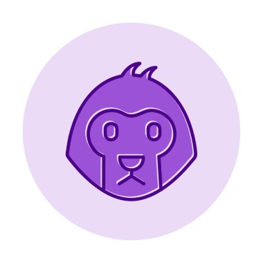  maymun arka planda izole. vektör illüstrasyonu