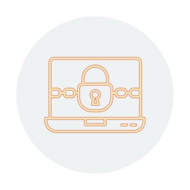 bilgisayar kilidi vektör illüstrasyon tasarımı