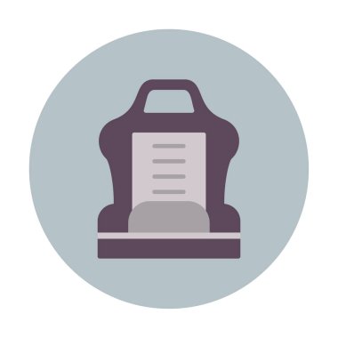 araba koltuğu simgesi, vektör illüstrasyonu 