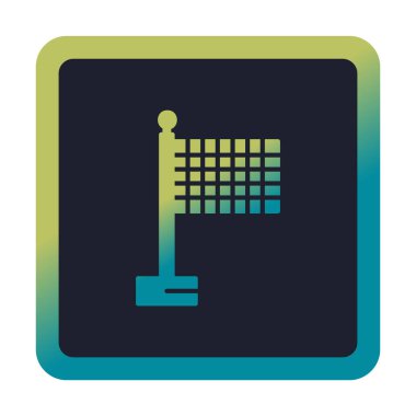  Bayrak simgesini bitir, vektör illüstrasyon tasarımı