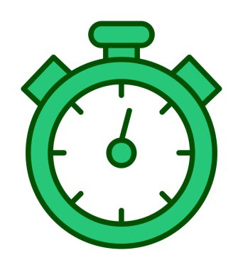 düz grafik kronometre vektör çizimi
