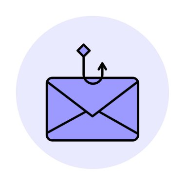  phishing satır simgesi vektör çizimi 