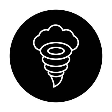 Tornado Simgesi, basit vektör illüstrasyonu