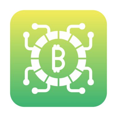 Basit bitcoin simgesi, vektör illüstrasyonu