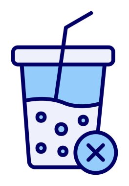 Basit, alkolsüz içecek simgesi, vektör illüstrasyonu