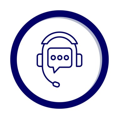 Basit Destek Hizmetleri simgesi, vektör illüstrasyonu