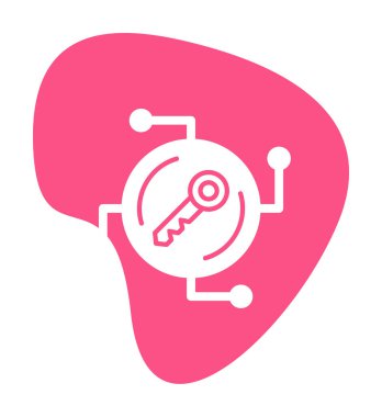 Anahtar ağ simgesi vektör illüstrasyonu 